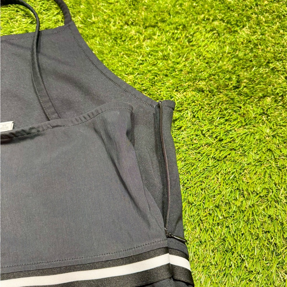 Puma Women’s Peplum Halter Athletic Tank Top Black White Size Small - Picture 4 of 4